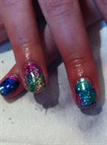 Rainbow Foil nails