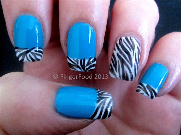 Teal and zebra French