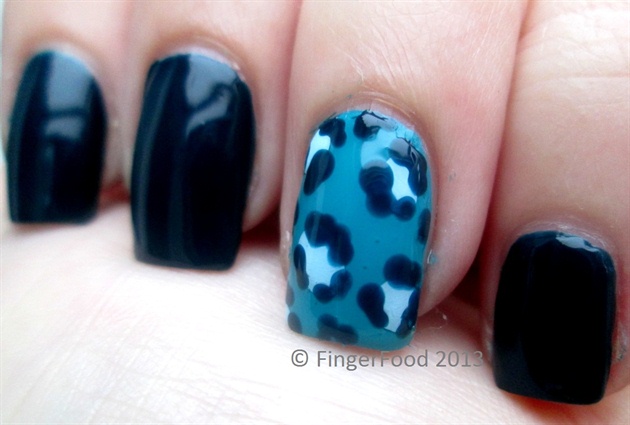 Prussian Blue with Leopard Accent