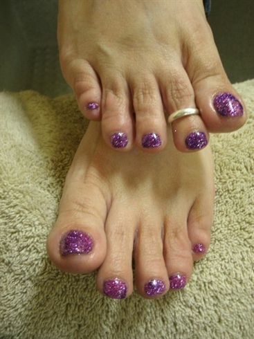Purple Rock Star toes w/Shellac
