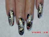mom&#39;s galaxy nail art