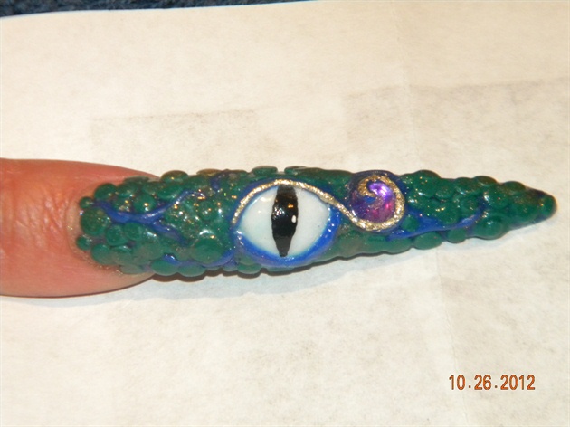 dragon eye nail art