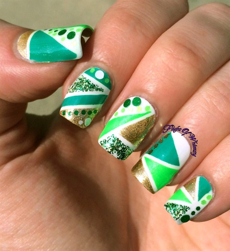 green and gold angles