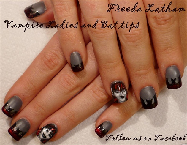 Vampire Ladies Halloween nails