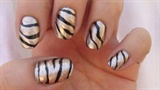 Zebra nail art design