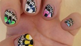 Butterfly colorful nail art design
