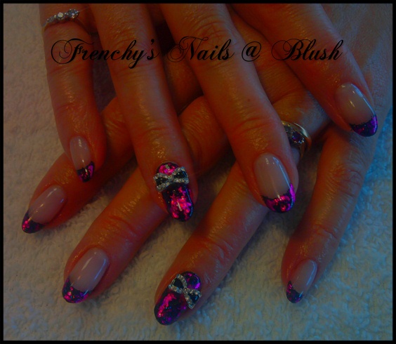 Shellac Black with Pink Foils