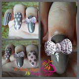 My Bling Bling Bow &amp; Polka Dots Manicure