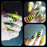 Bumble Bee Manicure 