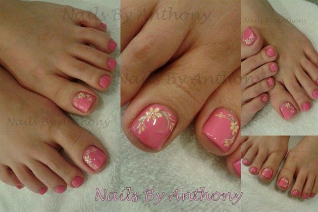 Pink Toe Flowers