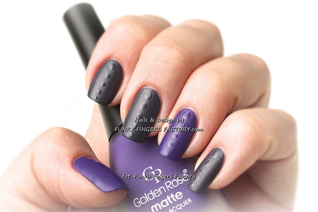 Grey and Purple Matte nails