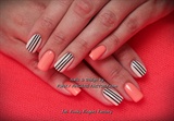 Gelish Neons and Stripes nails