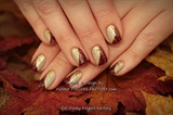 Gelish Autumn Nails with Glitters, Studs