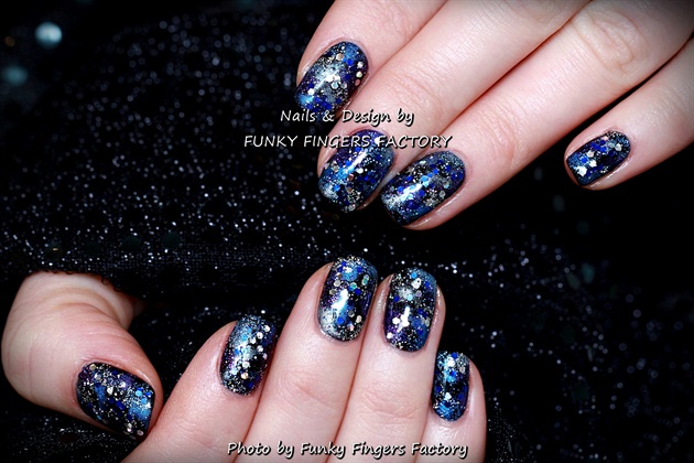 Gelish Galaxy nails 