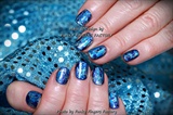 Gelish Blue Ice Winter nails 