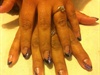natural nail purple and black