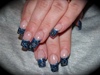 Blue Cheetah Nails Square