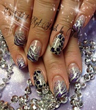 Purple animal print nails!!