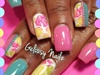 Spring Nail Design with Roses