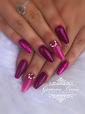 Fuschia pink nails 