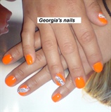 Orange Nails( like zebra)