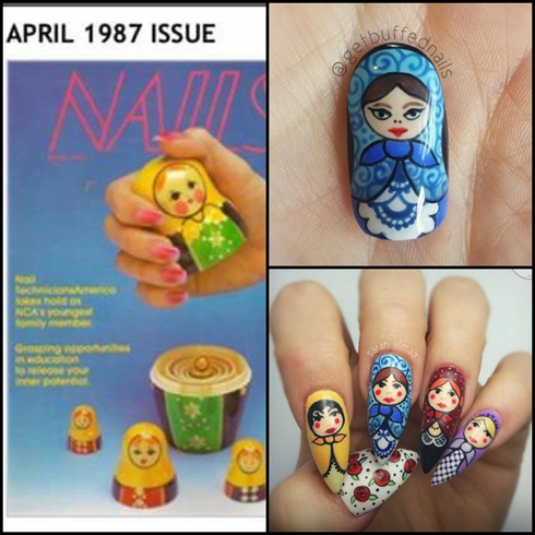 My inspiration from the April 1987 Nails Magazine cover.