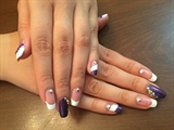 Purple,french,nail Art