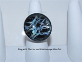 Shatter Ring with china glaze kaleidosco