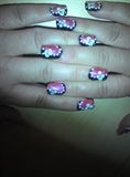 cute pink,black and white flower design