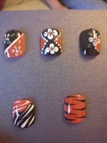 red and black nail art designs