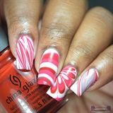Watermarble Wednesday: Red, Pink &amp; White