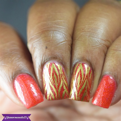 Watermarble Wednesdays: Red &amp; Gold