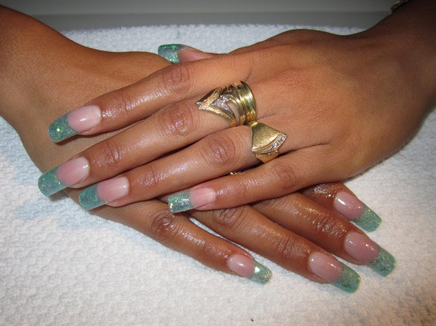 seafoam green nail