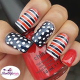 RED &amp; BLUE STRIPES AND DOTS
