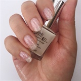Sheer Soft Pink Glittery Nails 
