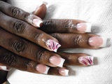Pink &amp; White w/ Nail Art