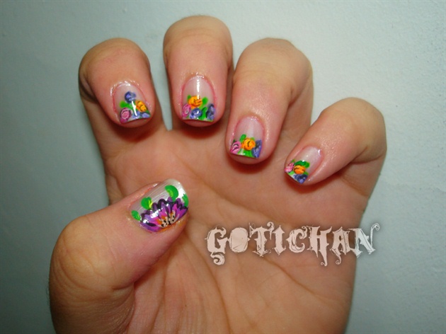 Rainbow flowers inspired by Robin Moses