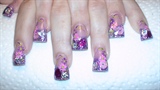 Pink and Purple Floral rockstar