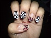 Minnie mouse nail art