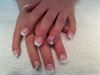 White french with simple nail art
