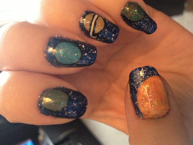 Galaxy/Solar system nails