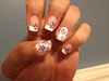 Purple Flowers on French White Tip