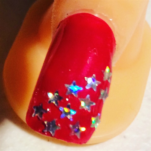 Classic Red With Bling Stars