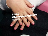 neon pink french manicure 