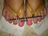 pedicure in pink 