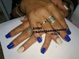 gel in nude and blue