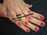 red polish manicure
