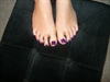 purple glitter toes