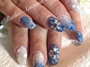 Blue And White Christmas Nails 