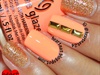 Neon Peach and Gold